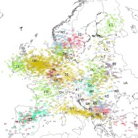 Genetische verspreiding Europa Genetische verschillen in Europa